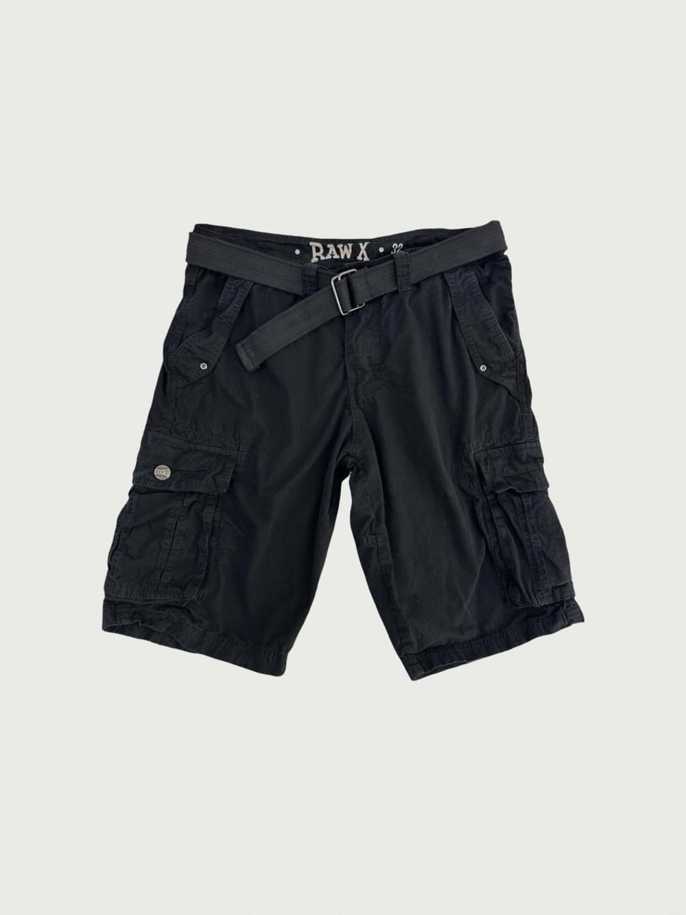 Cargo Shorts W Canvas Belt